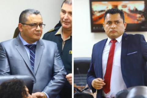 deSCARGOS. Más de cinco horas duraron las declaraciones de Santiváñez (izquierda) y ‘Culebra’.