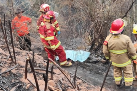 Víctima del incendio forestal en Áncash