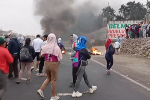 Bloqueo total en la Panamericana Norte