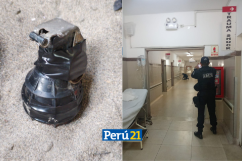 Caos en hospital Hipólito Unanue por presencia de sujeto con granadas. 