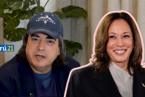 El presentador de televisión señaló que Kamala le cae "naturalmente bien".