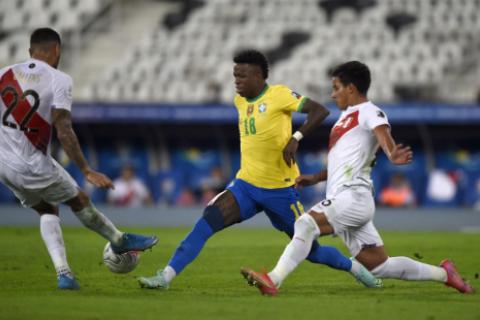 Vinicius sería baja para el Brasil vs Perú (Foto AFP).