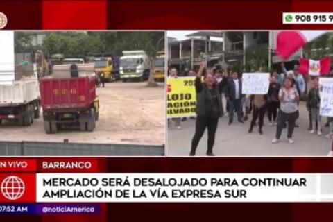 Los comerciantes realizaron un plantón esta mañana.