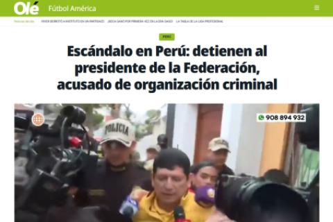 Olé de Argentina afirma que es un escándalo la acusación de organización criminal