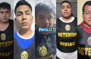 Están involucrados en delitos contra el patrimonio robo agravado con subsecuente muerte, organización criminal y otros. (Fotos: PNP)