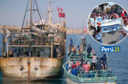 Protesta de pescadores de Piura. (Composición) 