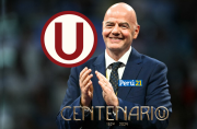 Gianni Infantino saluda a Universitario por sus 100 años (Foto: AFP).