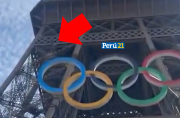 Hombre escala Torre Eiffel horas antes de la clausura de París 2024