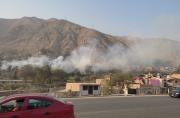 Incendio forestal en Chosica