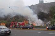 Incendio en la Costa Verde